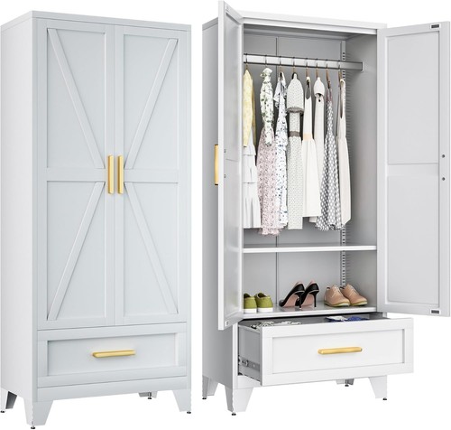 Metal wardrobe closet - metal,