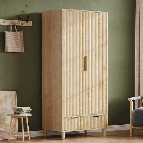Fluted wardrobe closet - closet, armoire